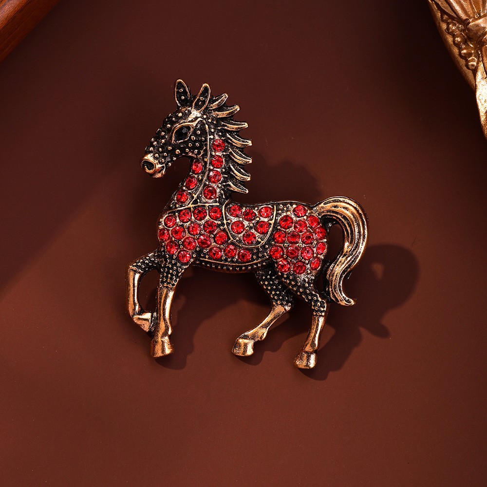 Mythical Pegasus Brooch Horse Year Corsage Imitation Enamel Animal Sky Horse Men's Pin