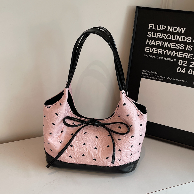 Niche Bow Bags Women 2025 New Shoulder Underarm Bags Handbags Work Commute Handbags