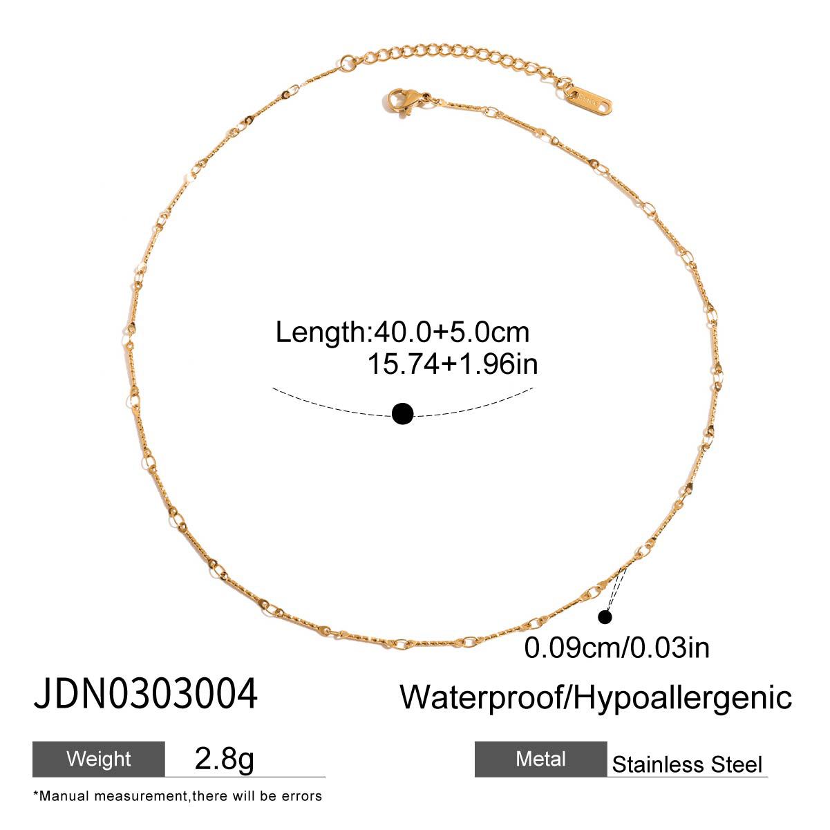 Jieding rhinestone titanium steel necklace collarbone chain stainless steel accessories