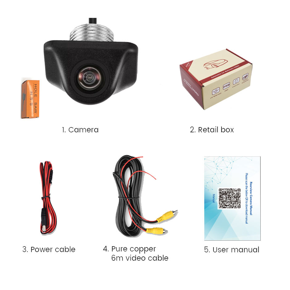 WiFi wireless reversing camera AHD car camera AI intelligent wireless reversing image solar energy