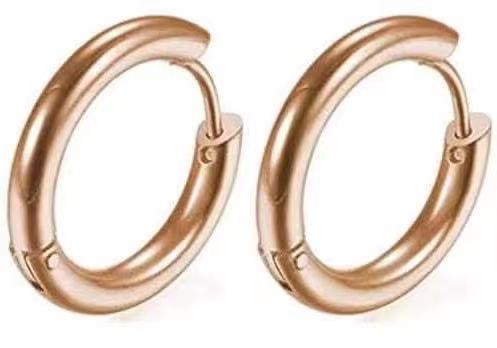 High-quality titanium steel ear clips, non-fading, Japanese and Korean style simple round stainless steel ear clips accessory