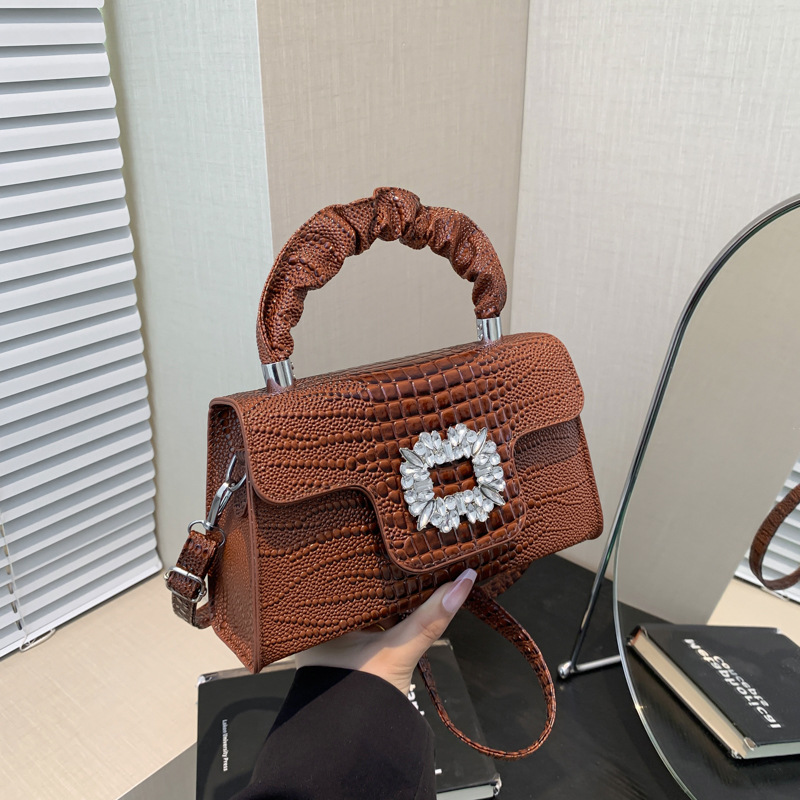 2026 New Small Square Bag Women Textured Handbag Women's Bag Fashionable Single Shoulder Crossbody Bag