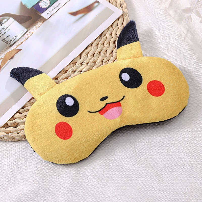 New cartoon cute plush eye care sleep eye mask, cute cat anime design, ice compress eye mask