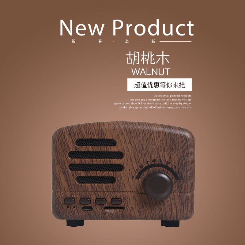 Mini Wireless Speaker Subwoofer Gift Outdoor Portable Radio Card Bluetooth Speaker