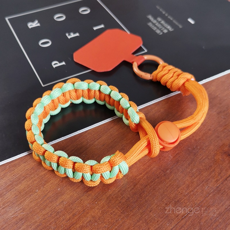 European travel phone strap short wrist adjustable braided strap outdoor sports sturdy men and women