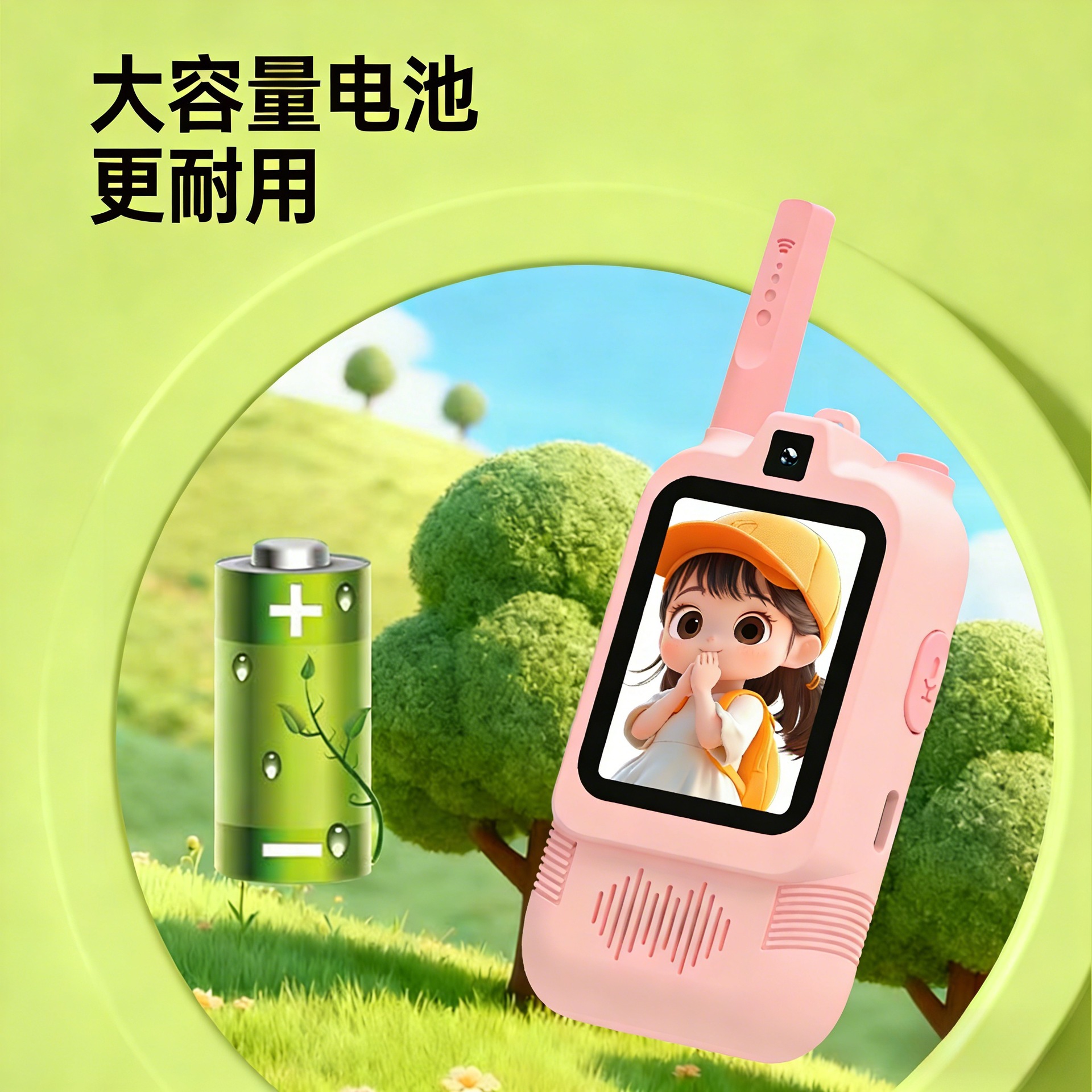 Children's Video Walkie Talkie, Outdoor Wireless Mini Small Parent-Child Toy Walkie Talkie with Call Function