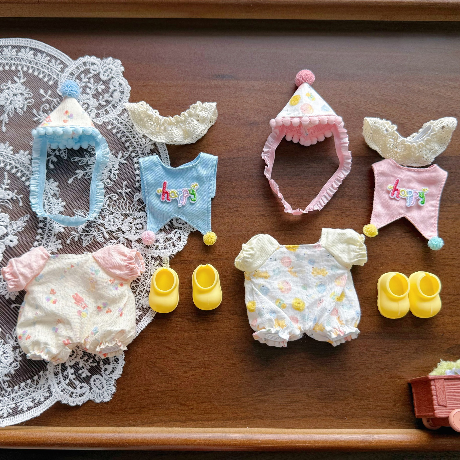 17cm Labubu first generation second generation third generation doll clothes birthday set dress-up clothes replacement plush set