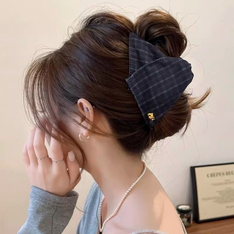 Summer new lace triangle claw clip large hair clip for women full back of head bun shark clip hair accessory