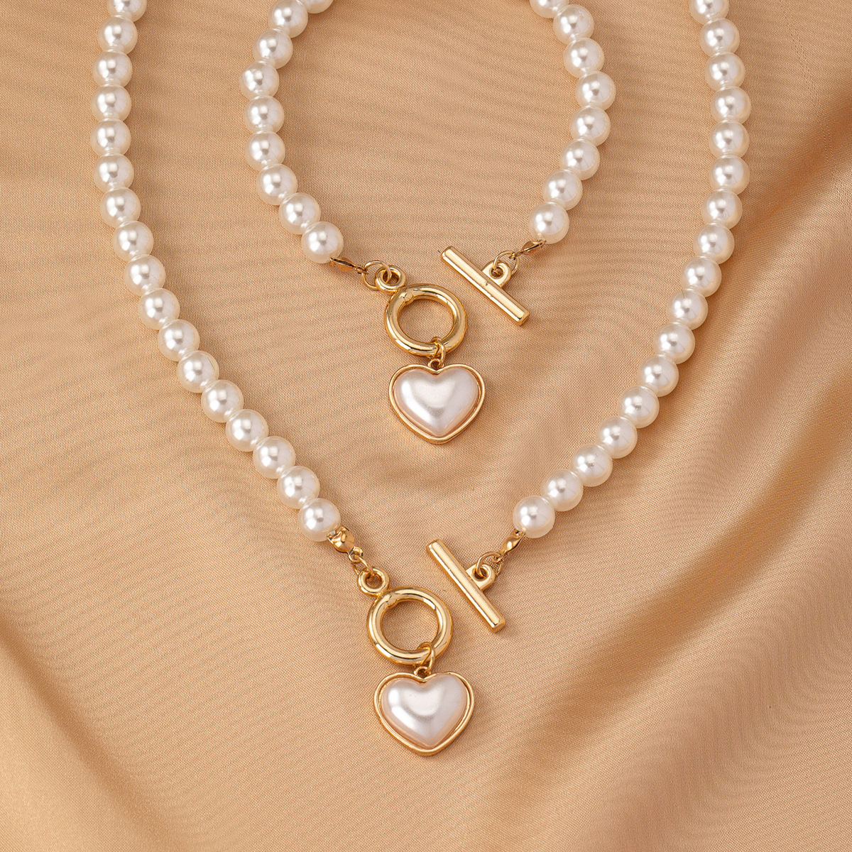 New love pearl OT buckle necklace romantic elegant jewelry accessory
