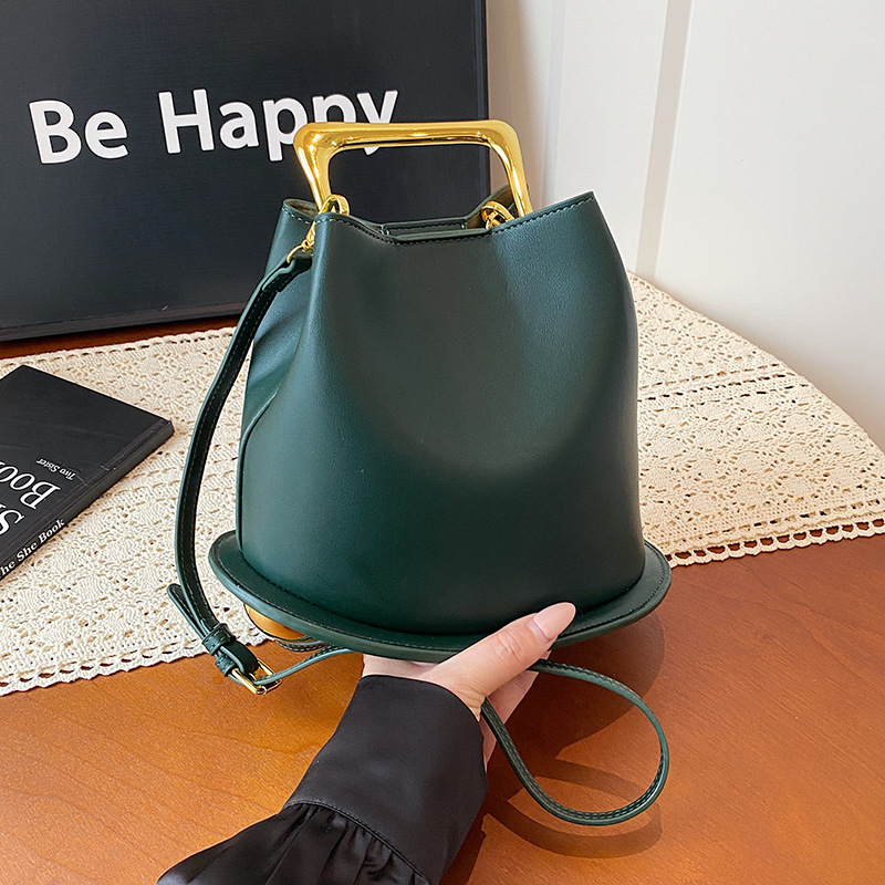 Bucket New Women's Bag Textured Handheld Shoulder Crossbody Bag