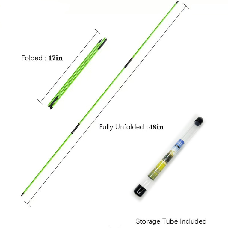 Custom golf direction rod indicator rod training aid practice rod foldable marker training correction practice rod