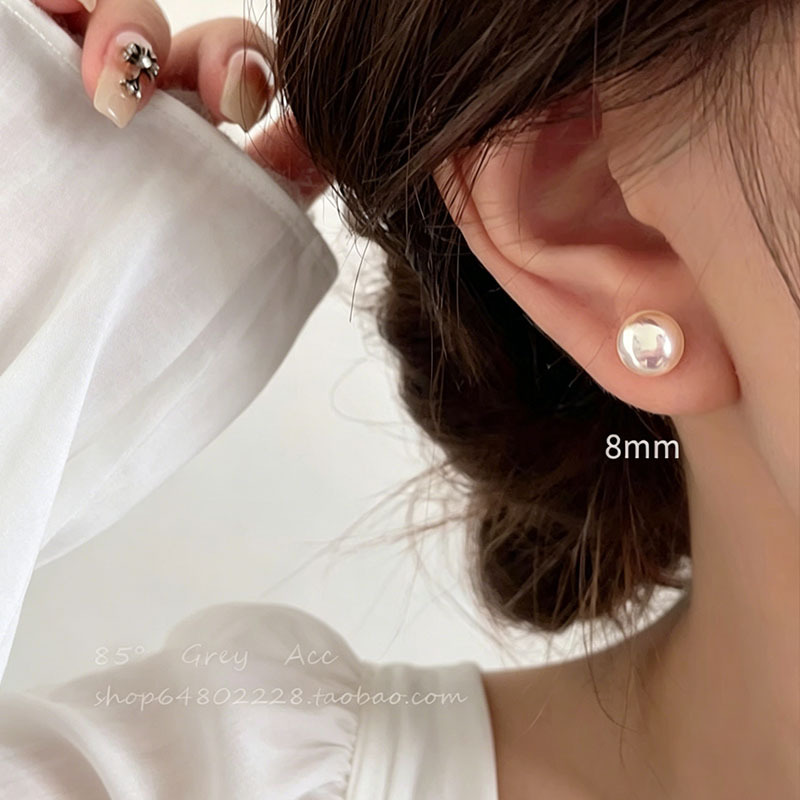 Swarovski Bun Pink Luster Pearl Earrings for Women S925 Sterling Silver Needle Earrings 2026 New Ear Accessories