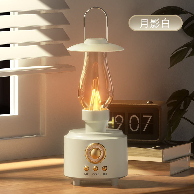 Kerosene Lamp Bluetooth Speaker Portable Outdoor Camping Light Speaker Flame Atmosphere Night Light Speaker