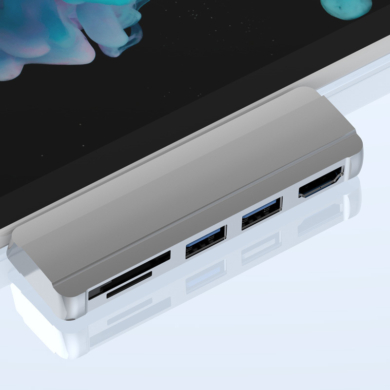 Soft Docking Station for Surface Pro 12/11/8/6 USB3.0 Hub SD/TF HDMI4K RJ45