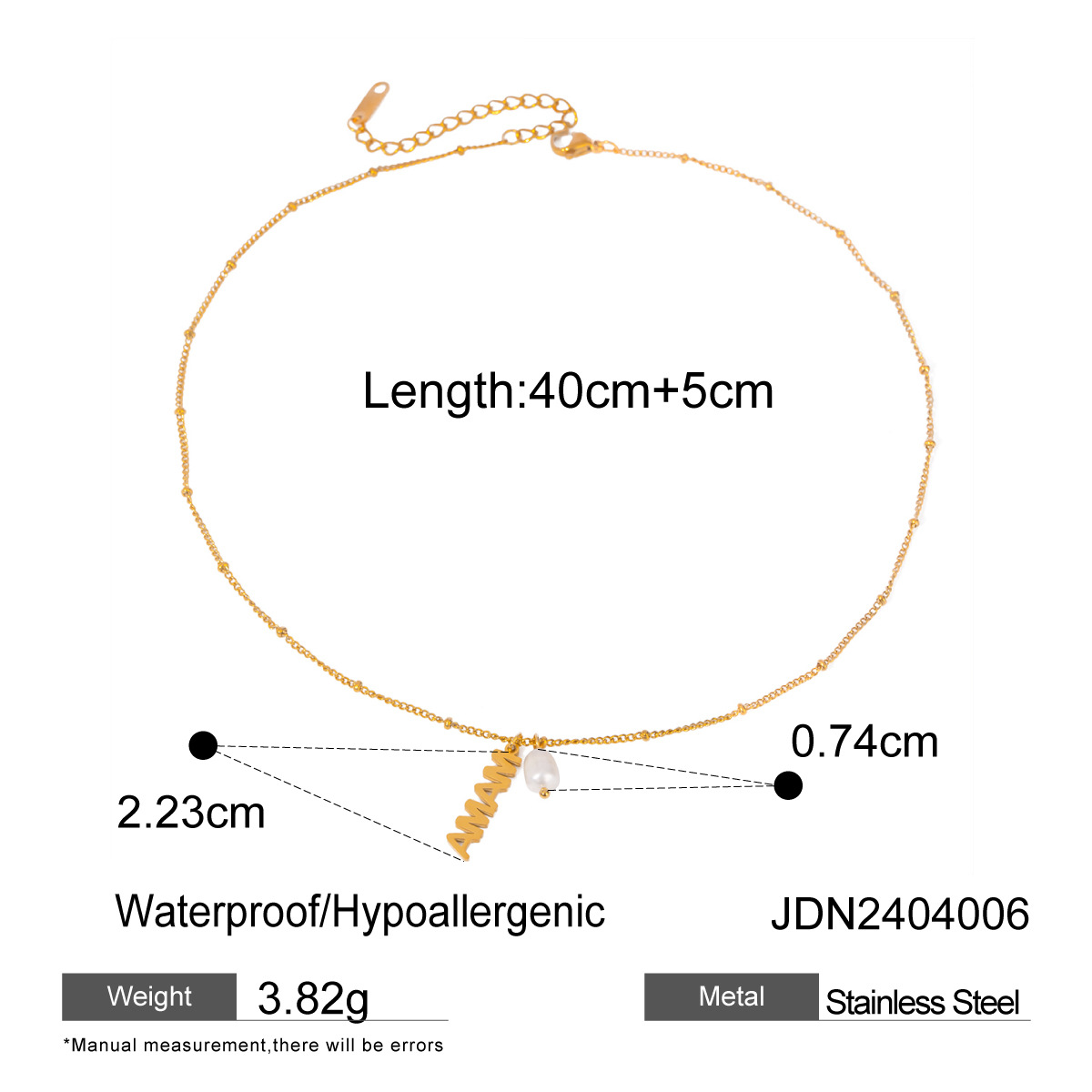 Jieding titanium steel niche necklace accessories women zircon pendant stainless steel accessories