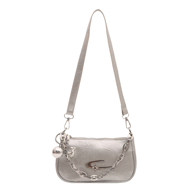 Popular chain single shoulder underarm bag women 2026 summer new commuting handbag crossbody small bag