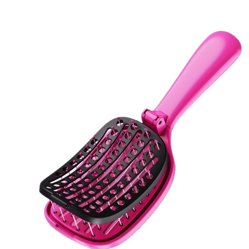 Patent Foldable Rib Comb Curling Massage Styling Fluffy Comb Multifunctional Automatic Cleaning Long Hair Comb