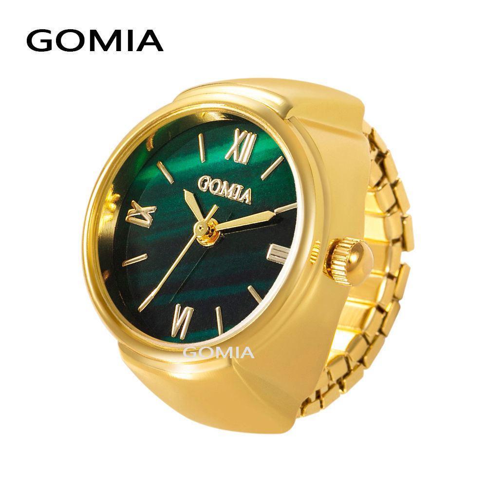 Domestic Non-Mechanical Mini Ring Watch Small Green Watch Ring Watch Niche Watch Finger Quartz Watch
