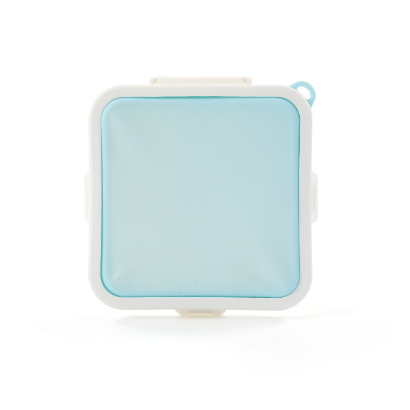 Sandwich bread fresh-keeping storage box for office workers and students silicone portable takeout lunch box heatable and sealable