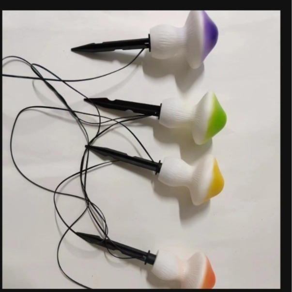 New Solar Light Simulation Mushroom Light Outdoor Waterproof Garden Courtyard Villa Decorative Ground Insert Light