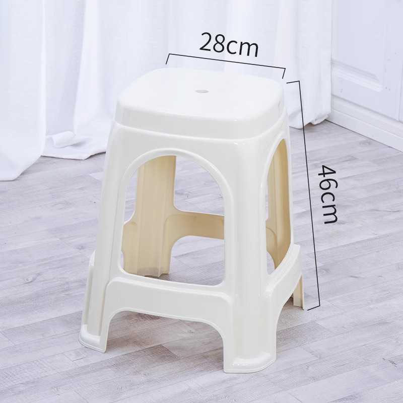 Plastic stool thickened living room chair adult extra-thick high stool dining table square bench