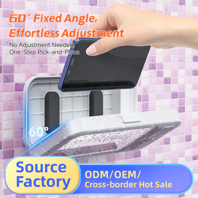 RGB Bluetooth speaker bathroom waterproof phone case Bluetooth speaker audio shower watch TV phone stand touch screen