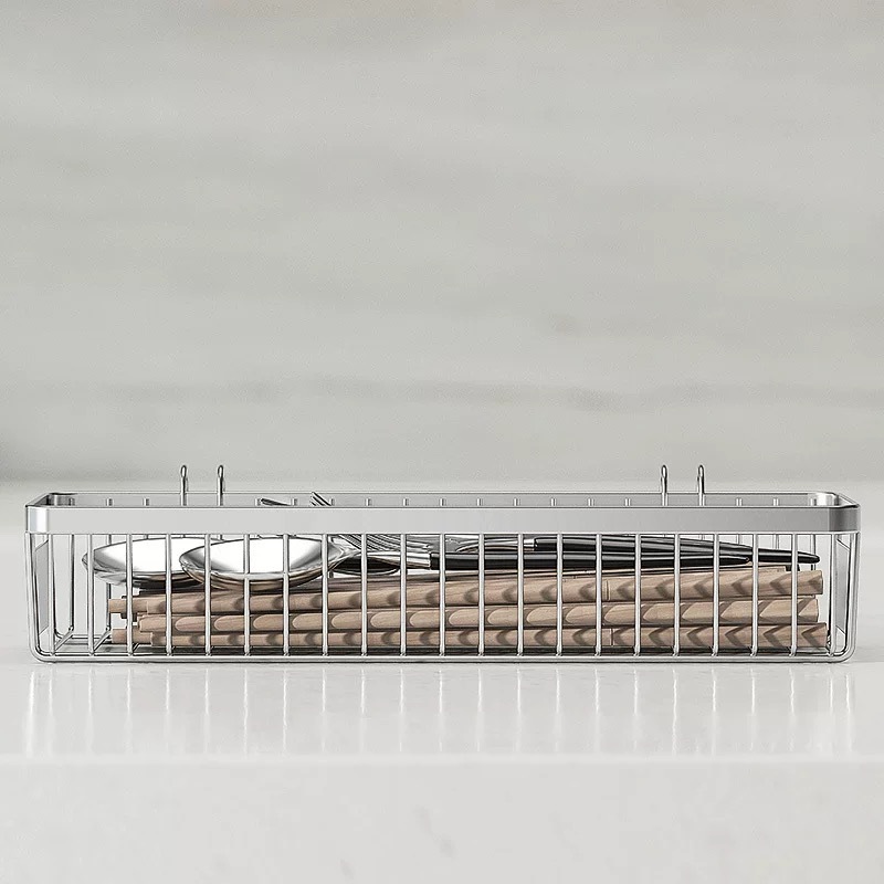 304 stainless steel disinfection cabinet chopstick box kitchen tableware chopstick spoon storage box drawer household drain chopstick basket