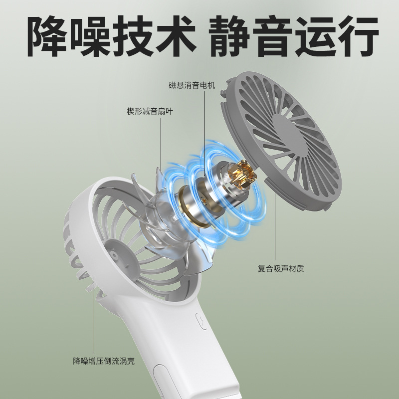 New handheld desktop USB charging silent high wind mini hanging neck student dormitory office outdoor small fan