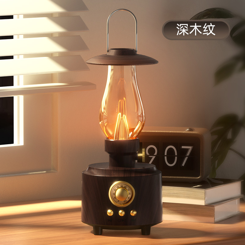Kerosene Lamp Bluetooth Speaker Portable Outdoor Camping Light Speaker Flame Atmosphere Night Light Speaker