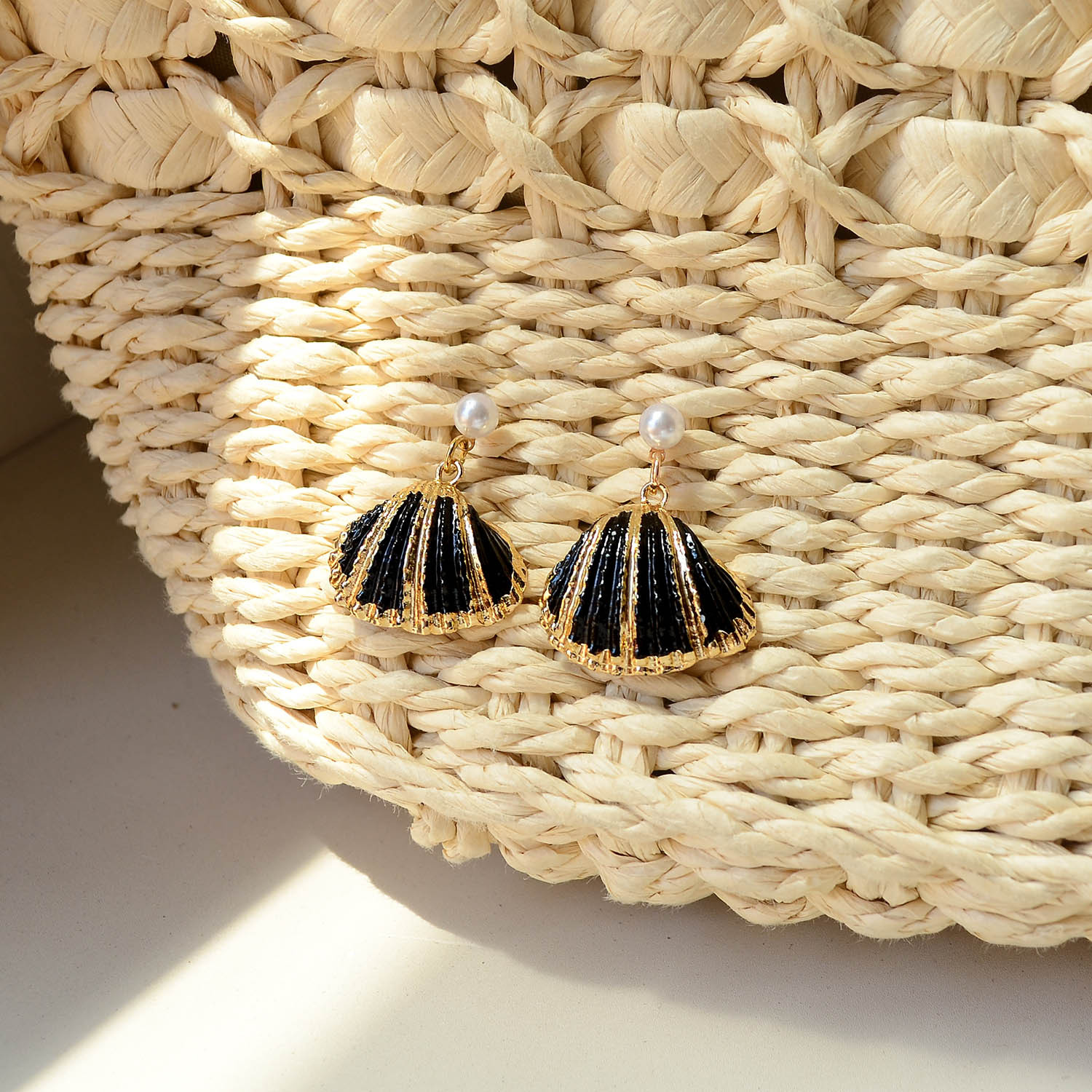 New Shell Conch Earrings Exaggerated Earrings Women Bohemian Beach Vacation Style Jewelry