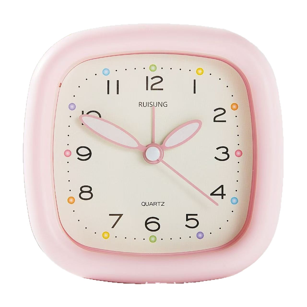 Cream style alarm clock student lazy wake-up clock simple silent night light children learning clock