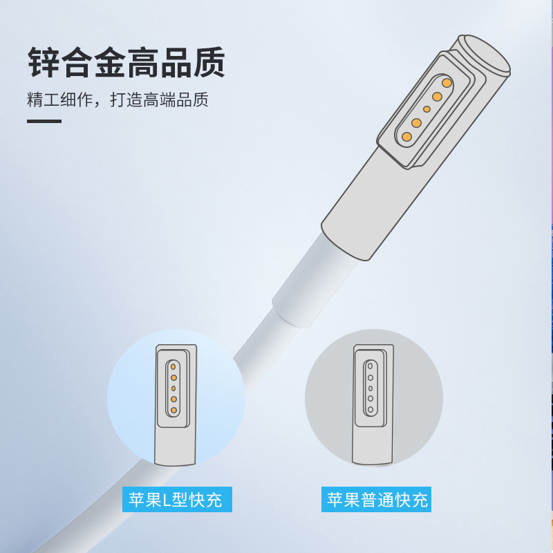 Type-C to MagSafe 2 fast charging data cable magnetic L/T head for Apple MacBook Air