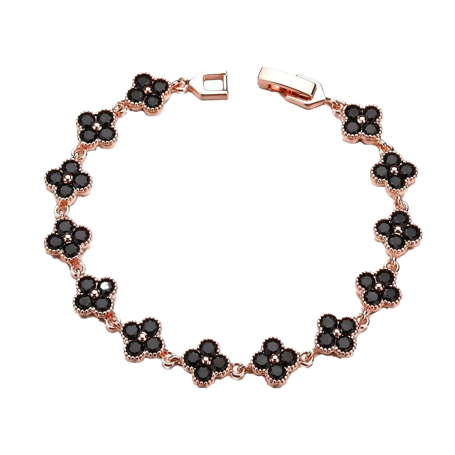 Blue Spinel Sapphire Bracelet Forest Style Alloy Gemstone Inlaid Jewelry Hand Jewelry Copper Bracelet