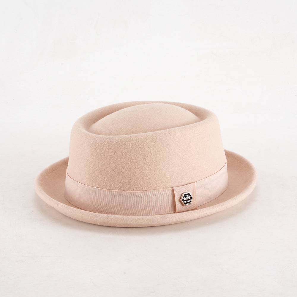 Pure Wool Concave Round Top Fedora 2025 Autumn/Winter Gentleman Comfortable Breathable Warm Hat