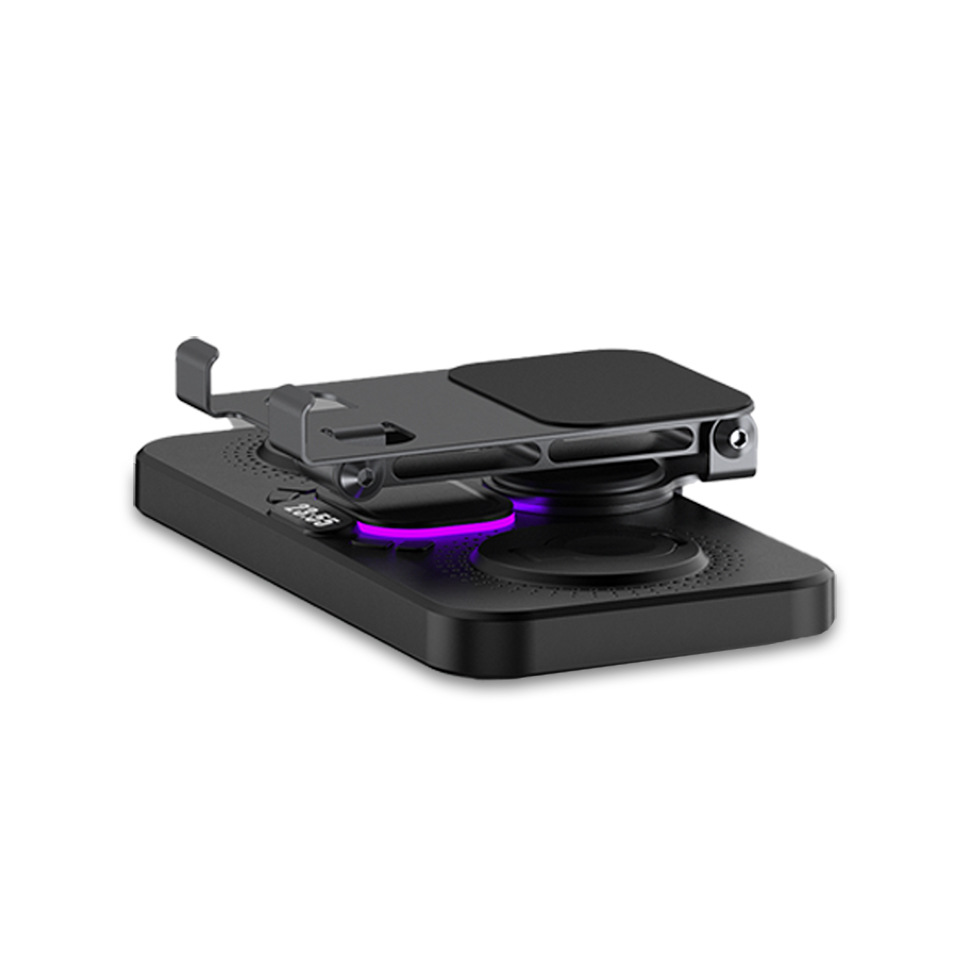 New wireless charger supports phone watch earphone charging clock colorful lights flat stand foldable