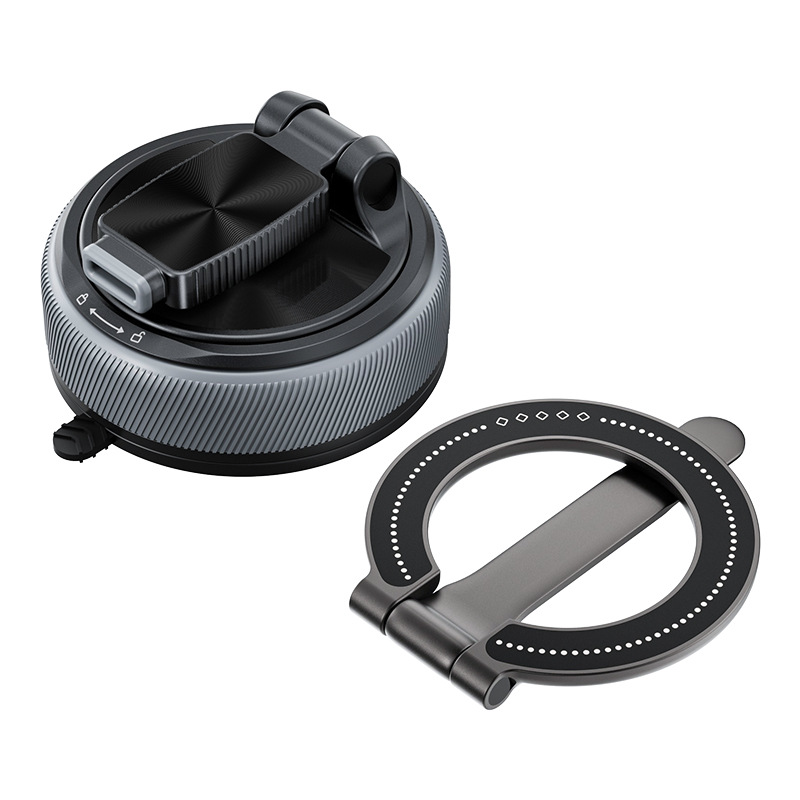 Phone Holder Car Magnetic Stand Detachable 2-in-1 All-scene Applicable Vacuum Suction Phone Ring Stand