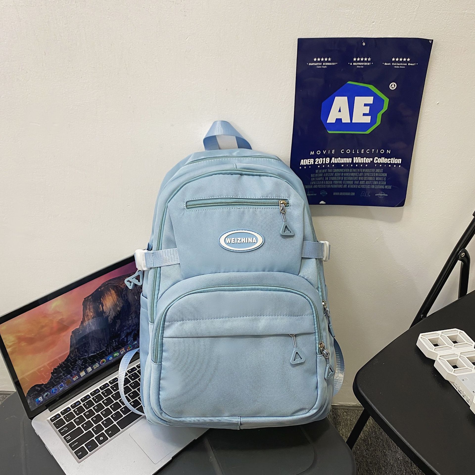 School Bag for College Women Travel Backpack for Junior High and High School Boys Men's Casual Simple Large Capacity Laptop Bag