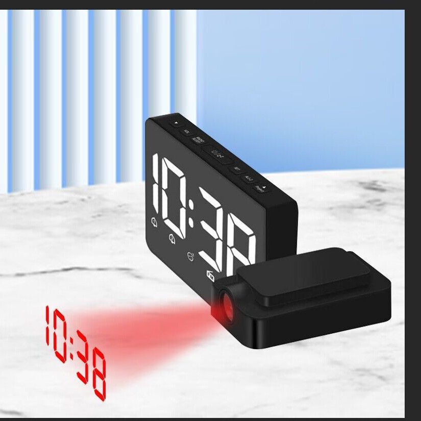 Projection Alarm Clock Radio Clock LED Digital Clock Phone Charging Desk Clock Simple Digital Clock
