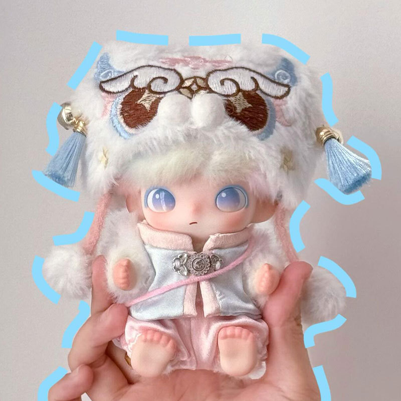 Only doll clothes] Suitable for DIMOO Newborn Diary series 15cm vinyl doll clothes lion dance set