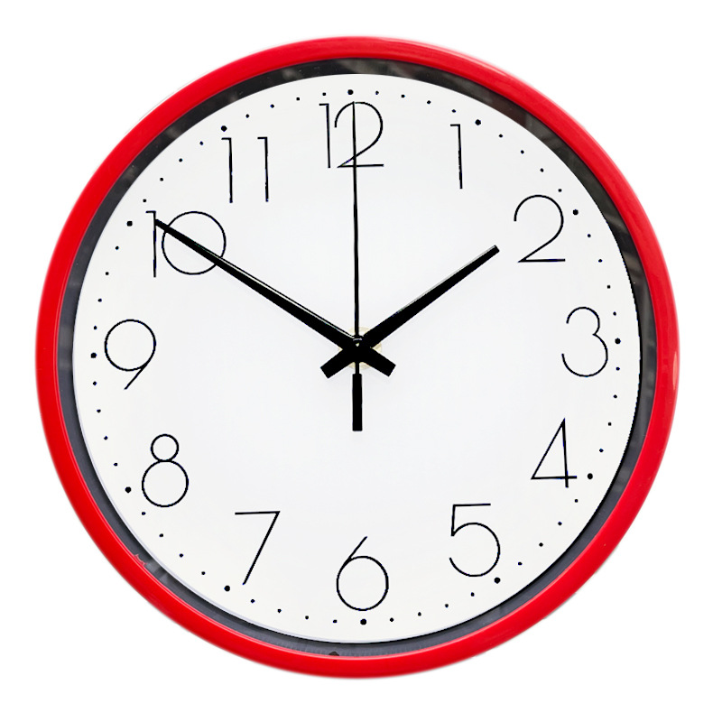 8-inch Silent Wall Clock Compass Movement Kitchen Bedroom Clock Can Add Logo Round