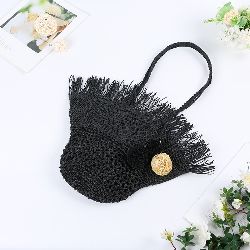 2026 new straw woven beach bag, summer fairy woven shoulder bag, vacation handbag