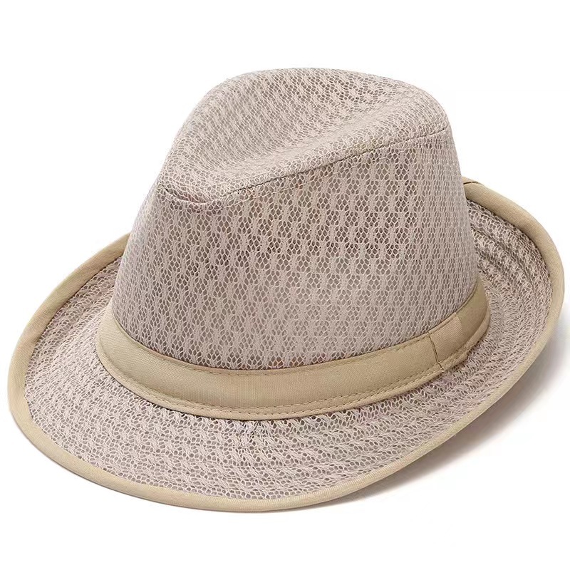 Hat 2022 Summer Men and Women Can Wear Outdoor Sun Protection Sun Hat Mesh Small Fedora