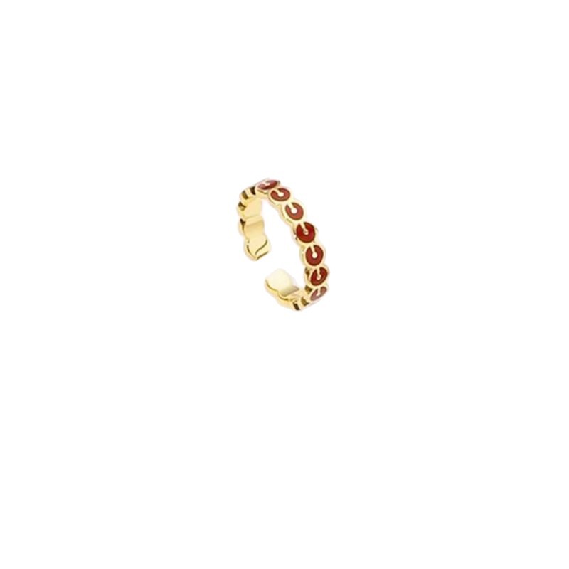 New Lucky Sign Enamel Ring Necklace Bracelet Earring Series Simple