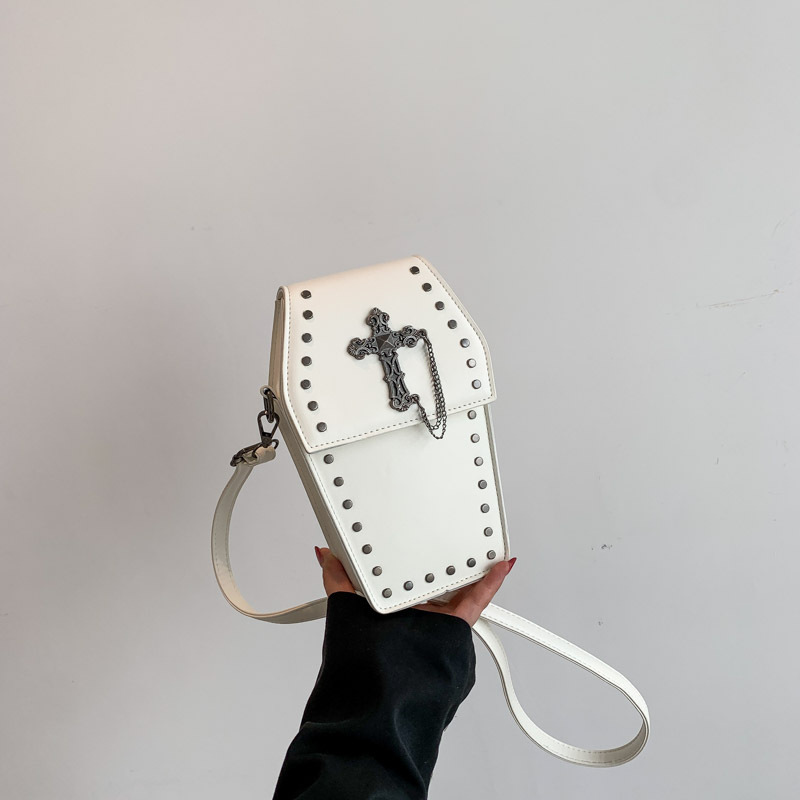 2025 Cross Skull Geometric Single-Shoulder Underarm Bag, Textured Shoulder Bag