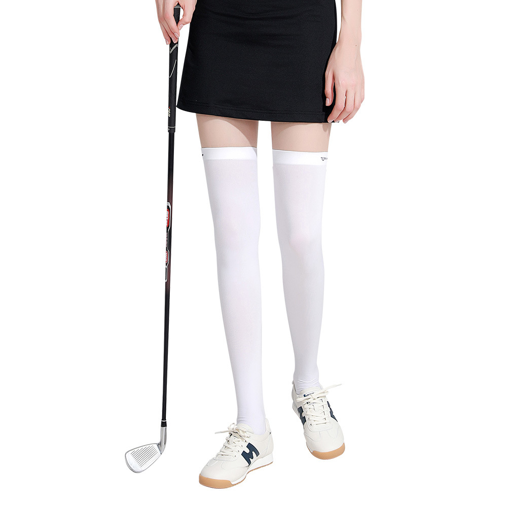 Summer Ice Silk Sun Protection Long Socks Women Golf Sports Long Socks Breathable Anti-slip Slim Leg Beauty Socks XWZ02