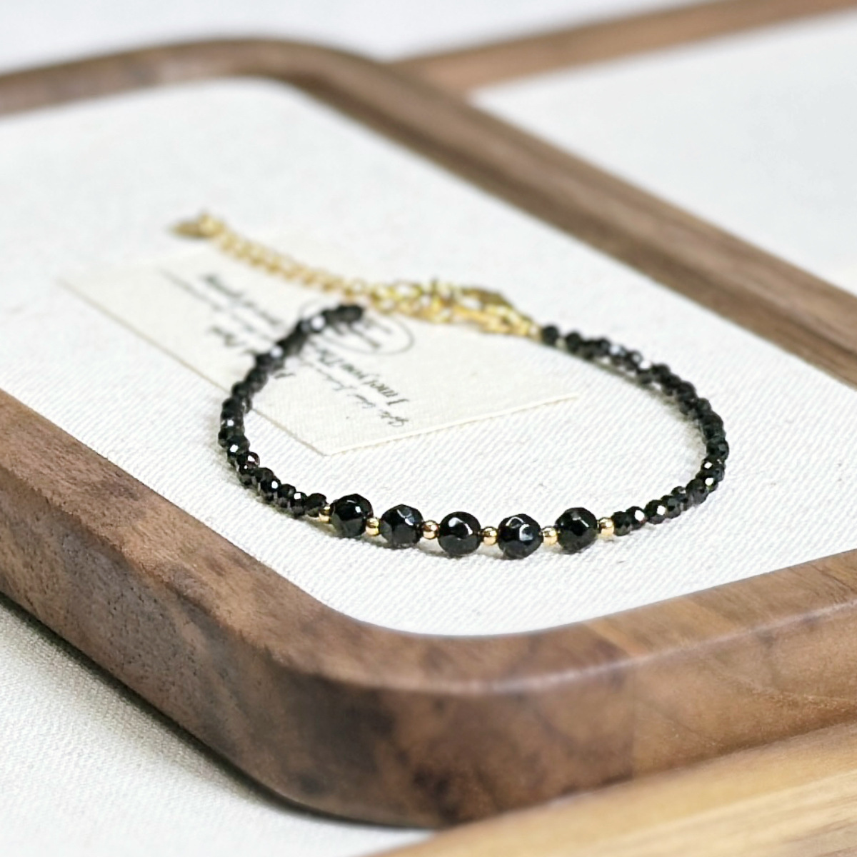 New Titanium Steel Love Black Spinel Necklace Women Agate Freshwater Pearl Crystal Collarbone Chain Sweater Chain