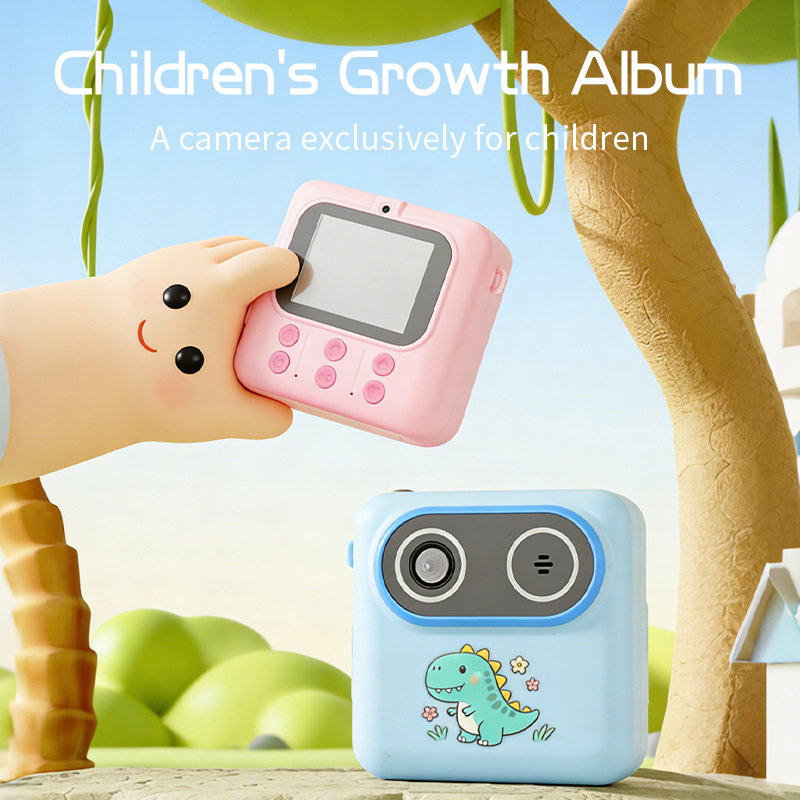 New Kids Instant Print Camera Mini Cartoon Toy Camera Multilingual Thermal Paper