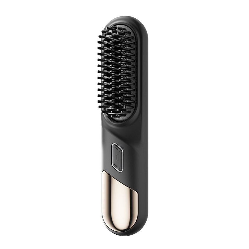 New straightening comb wireless straightener USB charging LCD ceramic straight and curl portable straightening curling comb