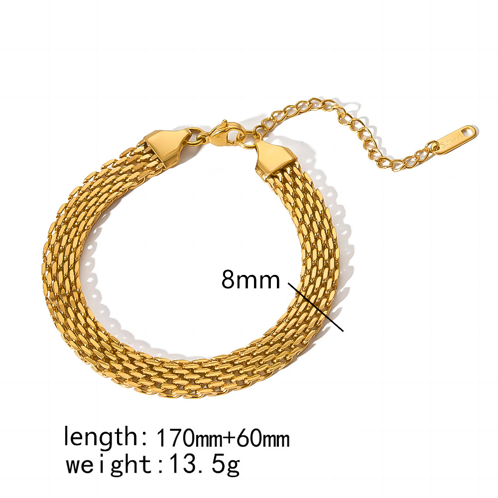 Titanium steel bracelet diy bracelet 18k gold plated stainless steel chain bracelet