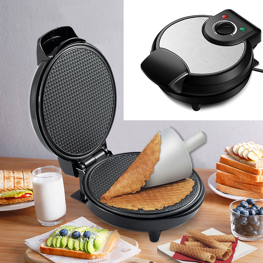 Breakfast Egg Roll Machine Roller Machine Electric Baking Pan Thin Pancake Machine Ice Cream Cone Spring Roll Machine Sandwich Maker
